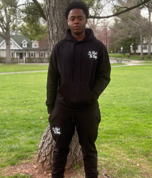 "Reaching The World" Premium Over sized Sweatsuit (White Print)
